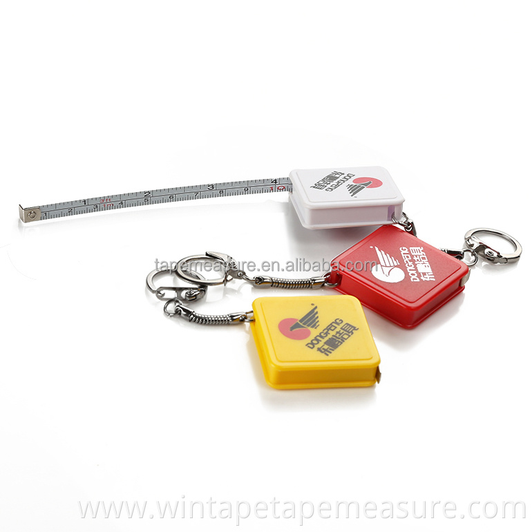 Wholesale ABS square case 1 meter retractable metal tape measure promotional with your customized logo